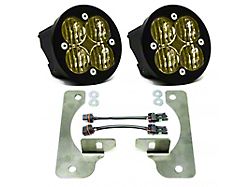 Baja Designs Squadron-R SAE LED Fog Light Pocket Kit; Amber (20-26 Jeep Gladiator JT Launch Edition, Rubicon)