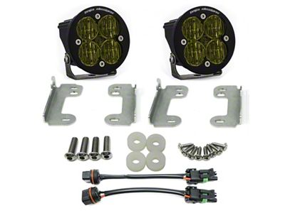 Baja Designs Squadron-R SAE LED Fog Light Pocket Kit; Amber (20-25 Jeep Gladiator JT Overland)