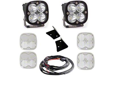 Baja Designs Squadron Pro LED Lights with A-Pillar Mounting Brackets (07-18 Jeep Wrangler JK)