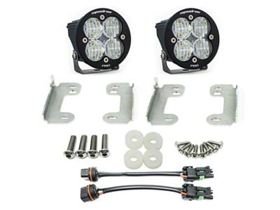 Baja Designs Squadron-R Pro LED Fog Light Pocket Kit; Clear (18-25 Jeep Wrangler JL Sahara)