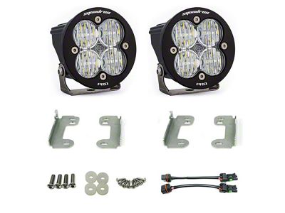 Baja Designs Squadron-R Pro LED Fog Light Pocket Kit; Clear (07-09 Jeep Wrangler JK w/ Standard Factory Bumper)