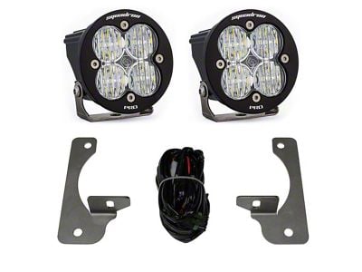 Baja Designs Squadron-R Pro LED Fog Light Pocket Kit; Clear (07-09 Jeep Wrangler JK w/ Premium Factory Bumper)