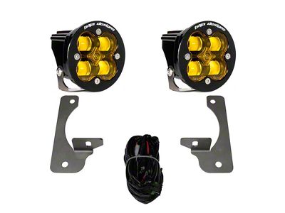 Baja Designs Squadron-R SAE LED Fog Light Pocket Kit; Amber (07-09 Jeep Wrangler JK w/ Premium Factory Bumper)