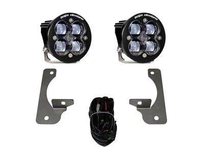 Baja Designs Squadron-R SAE LED Fog Light Pocket Kit; Clear (07-09 Jeep Wrangler JK w/ Premium Factory Bumper)