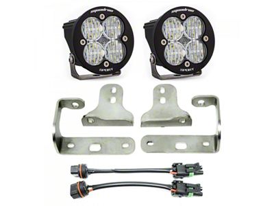 Baja Designs Squadron-R Sport LED Fog Light Pocket Kit; Clear (18-25 Jeep Wrangler JL Sport)