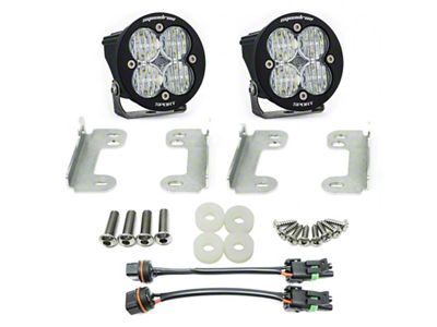 Baja Designs Squadron-R Sport LED Fog Light Pocket Kit; Clear (18-25 Jeep Wrangler JL Sahara)