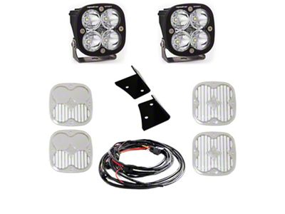 Baja Designs Squadron Sport LED Lights with A-Pillar Mounting Brackets (07-18 Jeep Wrangler JK)