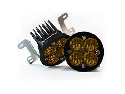 Baja Designs Squadron-R SAE LED Fog Light Pocket Kit; Amber (07-18 Jeep Wrangler JK)