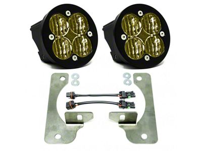 Baja Designs Squadron-R SAE LED Fog Light Pocket Kit; Amber (18-25 Jeep Wrangler JL Rubicon)