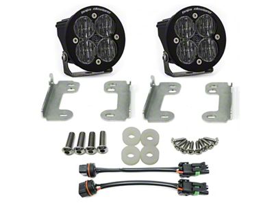 Baja Designs Squadron-R SAE LED Fog Light Pocket Kit; Clear (18-25 Jeep Wrangler JL Sahara)