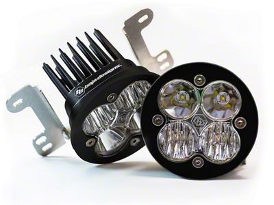 Baja Designs Squadron-R Sport LED Fog Light Pocket Kit; Clear (07-18 Jeep Wrangler JK)