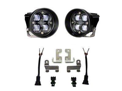 Baja Designs Squadron-R SAE LED Fog Light Pocket Kit; Clear (12-23 Tacoma)