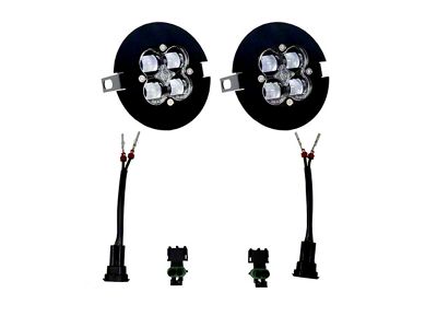 Baja Designs Squadron SAE LED Fog Light Pocket Kit; Amber (05-11 Tacoma)