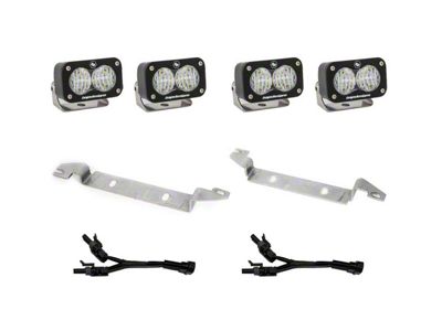 Baja Designs S2 Sport Dual LED Fog Light Pocket Kit; Clear (22-25 Tundra)