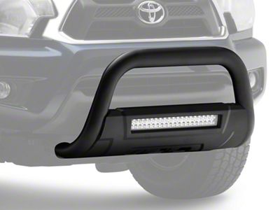 Barricade 3.50-Inch Bull Bar with Skid Plate and 20-Inch Dual Row LED Light Bar; Black (05-15 Tacoma)