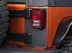 SEC10 Rear Corner Body Shield Decal; Gloss Black (07-18 Jeep Wrangler JK)