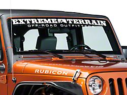 SEC10 Windshield Frame Body Shield Decal; Gloss Black (07-18 Jeep Wrangler JK)