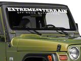 SEC10 Windshield Frame Body Shield Decal; Gloss Black (97-06 Jeep Wrangler TJ)