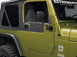 SEC10 BodyShield Door Accent Decal; Textured Black (87-06 Jeep Wrangler YJ & TJ)