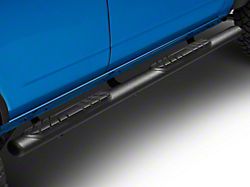 Barricade 4-Inch Oval Straight Side Step Bars; Heavy Textured Black (21-25 Bronco 4-Door)