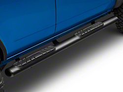 Barricade 4-Inch Oval Straight Side Step Bars; Light Textured Black (21-25 Bronco 4-Door)