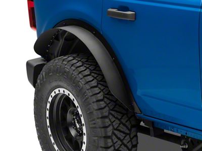 Barricade HD Flat Fender Flares; Rear (21-25 Bronco 4-Door, Excluding Everglades, Heritage & Raptor)
