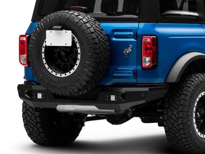 Barricade HD Plate Style Full Width Rear Bumper with LED Fog Lights (21-25 Bronco, Excluding Raptor)