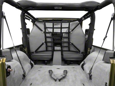 RedRock Pet Barrier Net; Black (92-06 Jeep Wrangler YJ & TJ)