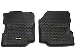 Barricade Front Floor Mats; Black (87-95 Jeep Wrangler YJ)