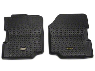 Barricade Front Floor Mats; Black (87-95 Jeep Wrangler YJ)