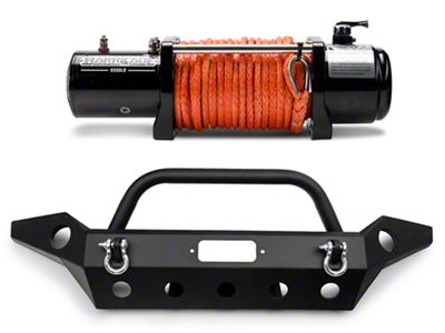 Barricade Trail Force HD Full Width Front Bumper with 9,500 lb. Winch (07-18 Jeep Wrangler JK)
