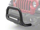 Barricade HD Bull Bar with Skid Plate and 20-Inch Dual Row LED Light Bar; Textured Black (18-26 Jeep Wrangler JL)