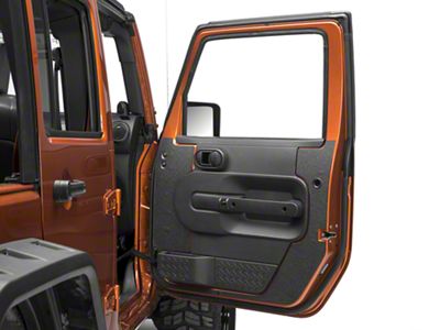 SEC10 Interior Door Shield; Gloss Black (07-10 Jeep Wrangler JK 4-Door)