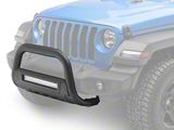 Barricade HD Bull Bar with Skid Plate and 20-Inch Dual Row LED Light Bar; Textured Black (20-26 Jeep Gladiator JT, Excluding Mojave)