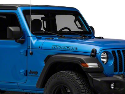 SEC10 Barricade Hood Decal; Matte Black (20-25 Jeep Gladiator JT)
