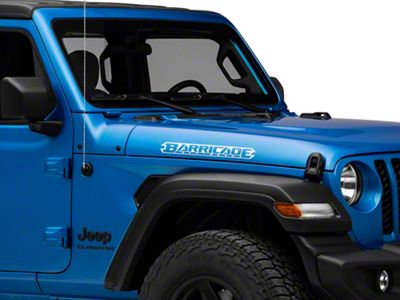 SEC10 Barricade Hood Decal; Silver (20-25 Jeep Gladiator JT)