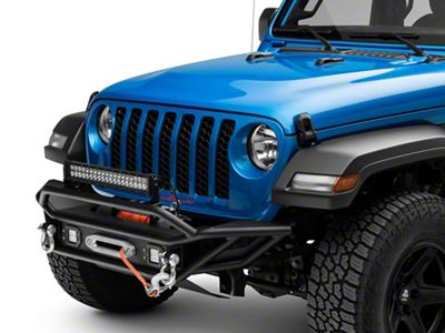 Barricade Trail Runner Front Bumper with LED Fog Lights and 20-Inch Dual Row LED Light Bar (20-25 Jeep Gladiator JT)
