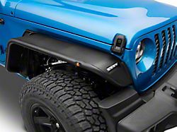 Barricade Tubular Fender Flares with LED DRL and Marker Lights; Front (20-25 Jeep Gladiator JT)