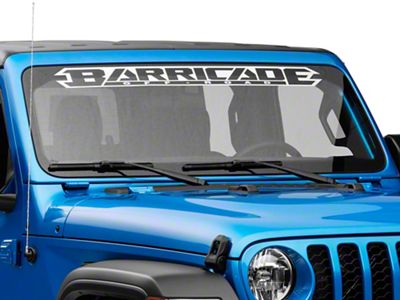 SEC10 Barricade Windshield Decal; Silver (20-25 Jeep Gladiator JT)