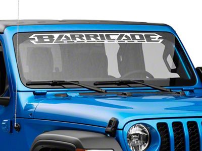 SEC10 Barricade Windshield Decal; White (20-25 Jeep Gladiator JT)