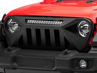 Barricade Dark Star Aluminum Grille with 20-Inch LED Light Bar (18-25 Jeep Wrangler JL)