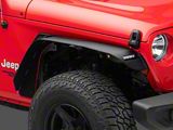 Barricade HD Flat Fender Flares with LED DRL and Turn Signal; Front (18-25 Jeep Wrangler JL)
