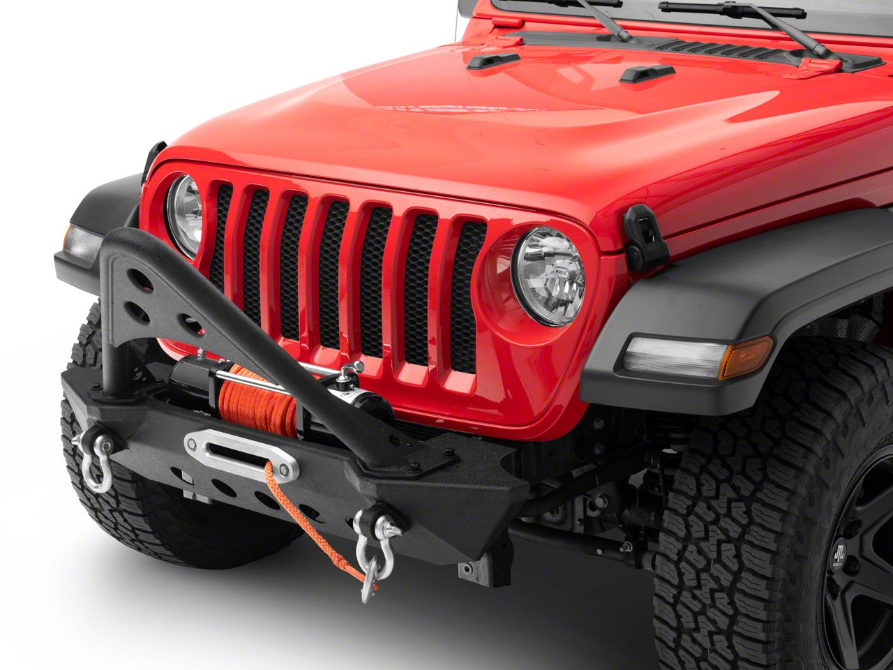 Barricade Jeep Wrangler Stubby Winch Front Bumper with Stinger Bar
