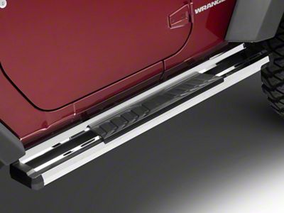 Barricade S6 Running Boards; Polished (07-18 Jeep Wrangler JK 2-Door)