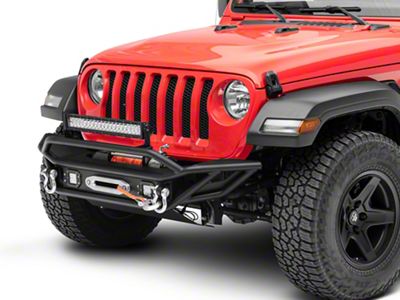 Barricade Trail Runner Front Bumper with LED Fog Lights and 20-Inch Dual Row LED Light Bar (18-25 Jeep Wrangler JL)