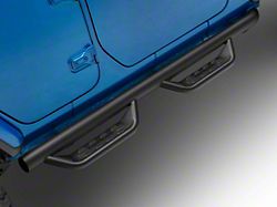 Barricade Tubular Drop Steps; Fine Textured Black (18-26 Jeep Wrangler JL 4-Door)