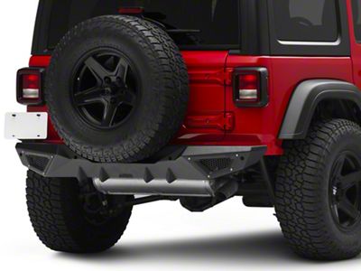 Barricade X-Series Rear Bumper; Black Inserts (18-25 Jeep Wrangler JL)
