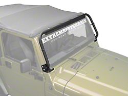 Barricade Light Bar Mount Brackets; Textured Black (97-06 Jeep Wrangler TJ)