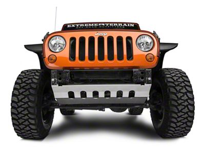 Barricade Front Skid Plate; Stainless Steel (10-18 Jeep Wrangler JK)