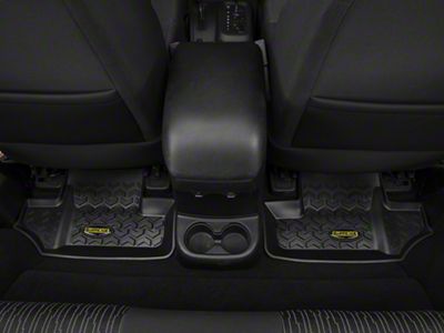 Barricade Rear Floor Mats; Black (07-18 Jeep Wrangler JK 2-Door)